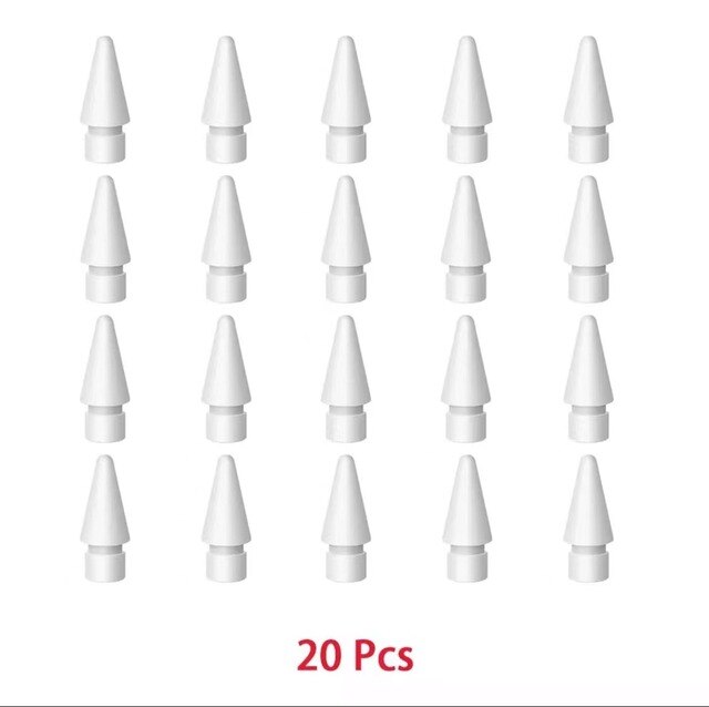 For Apple Pencil Tip Replacement For Apple Pencil 1st &amp; 2nd, High Sensitivity Nib For Apple Pencil Spare Tips Nib 애플펜슬 펜촉: 20 Pcs white