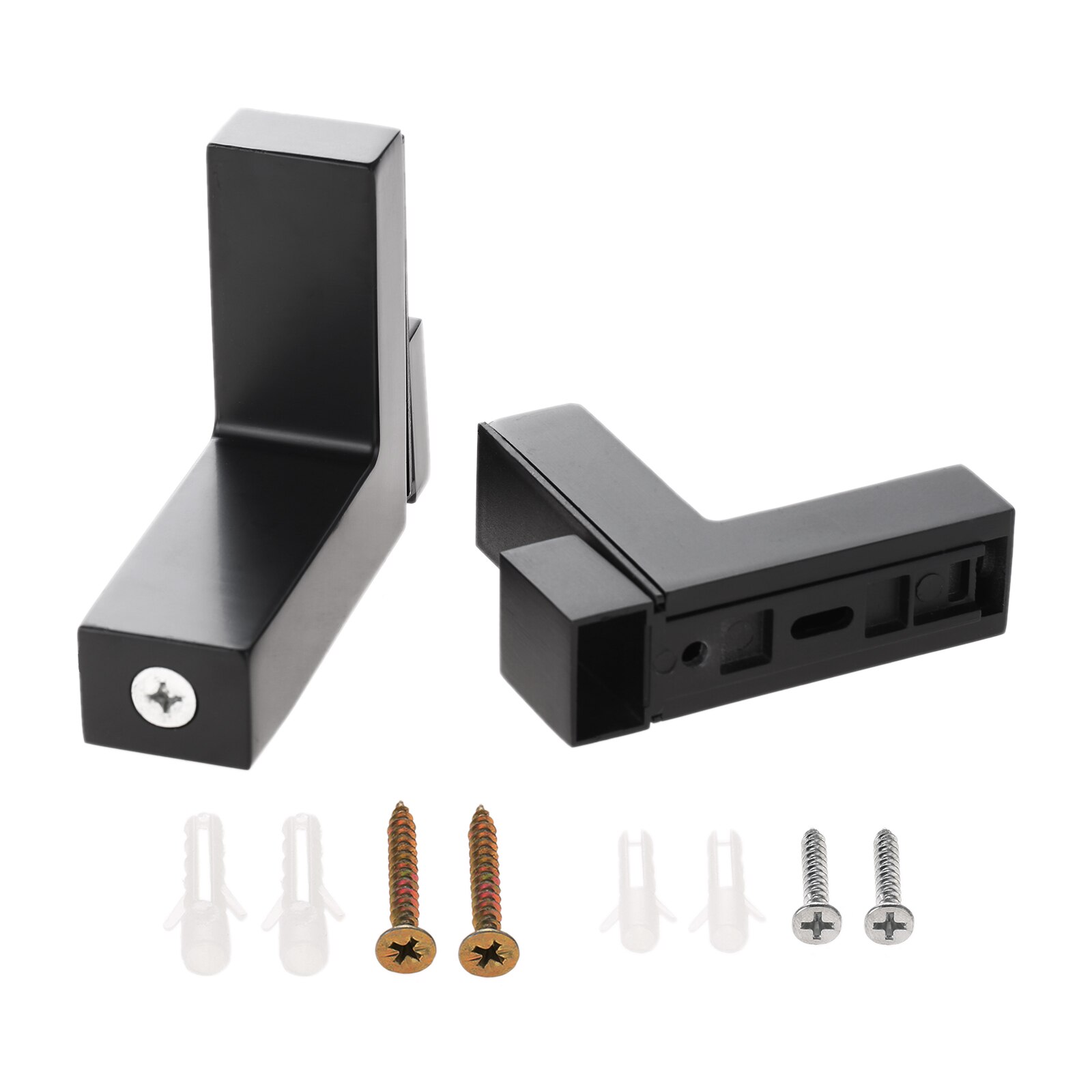 1Pc Wall Mount Glass Shelf Brackets Metal Adjustable F-Shaped Partition Bracket Support Clip Holder for Home Office Glass Clamps