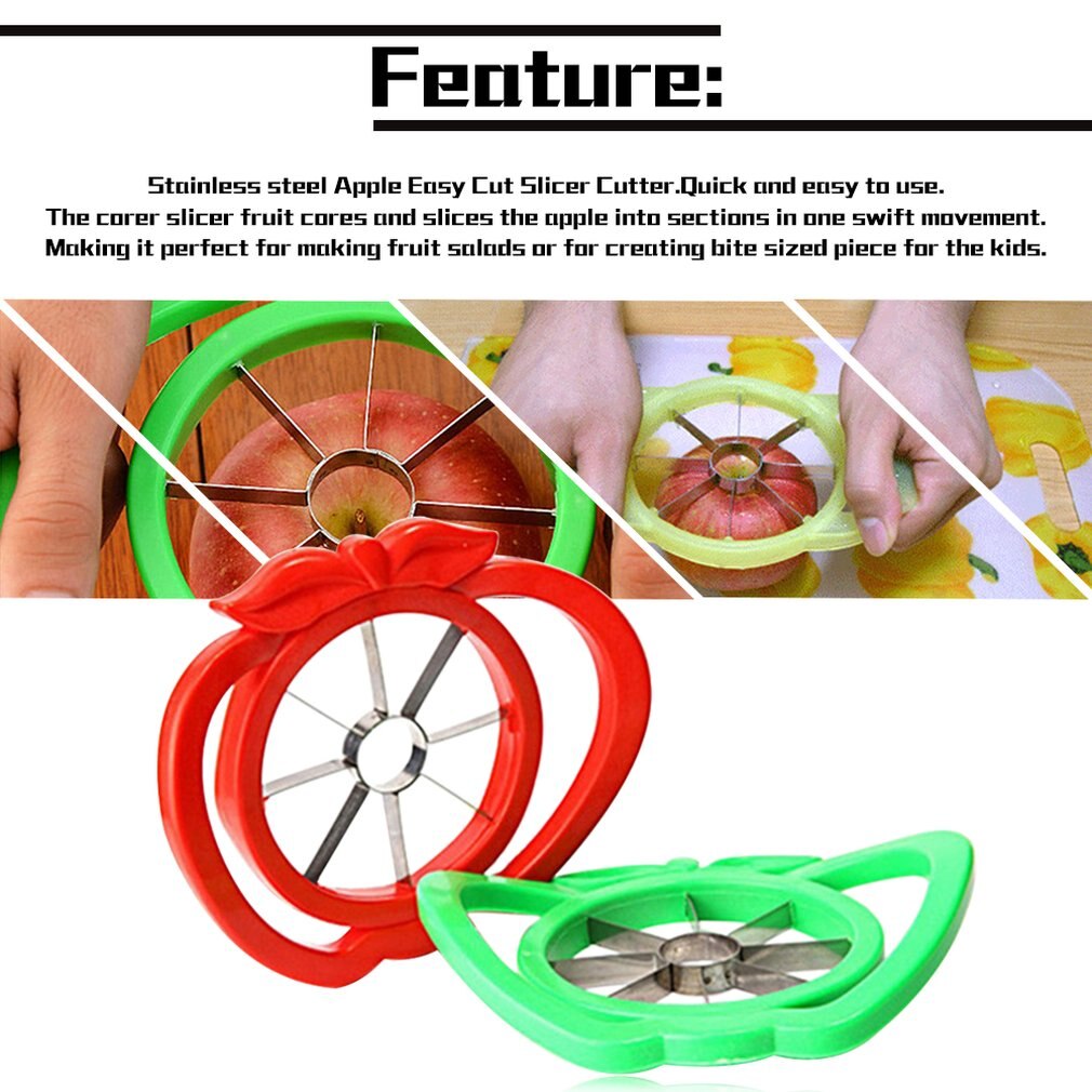 Gadgets de cuisine chauds en acier inoxydable coupe-pomme trancheuse légumes fruits outils accessoires de cuisine Apple coupe facile trancheuse coupe