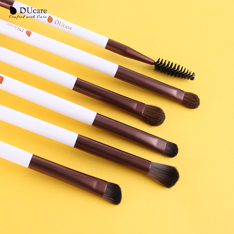 DUcare Make-Up Kwasten Set 6 STUKS Oogschaduw Blending Eyeliner Wimper Wenkbrauw Make up Kwasten Professionele Oogschaduw Borstel