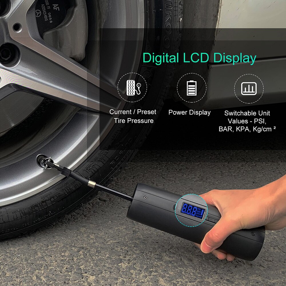 150PSI 12V Elektrische Luftpumpe Tragbare kabellos Reifen Inflator USB Ladung Auto Fahrrad Fahrrad Motorrad Kompressor Fahrrad Inflator