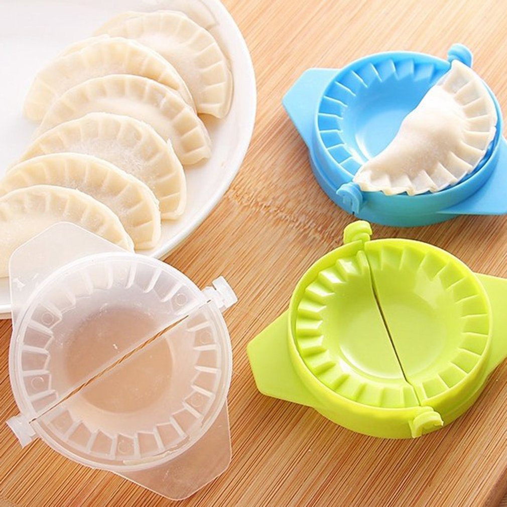 Plastic Dumplings Mold Manual Dumpling Moulds Device Pack Dumpling Clip Machine Kitchen GadgetsGreen
