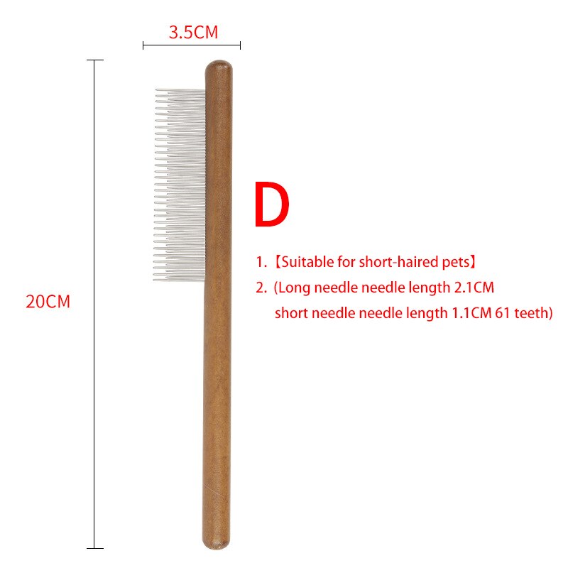 Kat Borstel Kam Voor Pet Cleaning Verwijdert Haren Grooming En Zorg Kat En Honden Hout Rvs Hond Borstel Katten accessoires: D