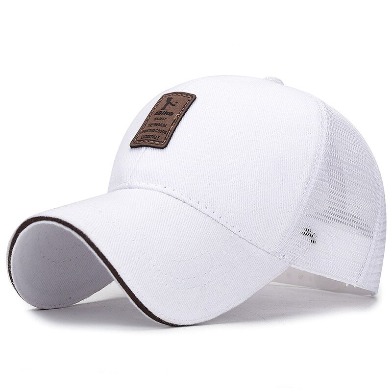 [northwood] sommer baseball kasket mesh kasket mænd kvinder ben snapback trucker cap solid far hat: Hvid