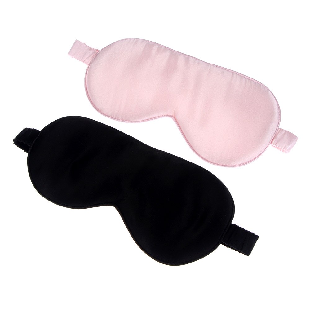 1Pcs Pure Silk Sleep Rest Eye Mask Padded Shade Cover Travel Relax Aid Blindfolds Sleep Mask