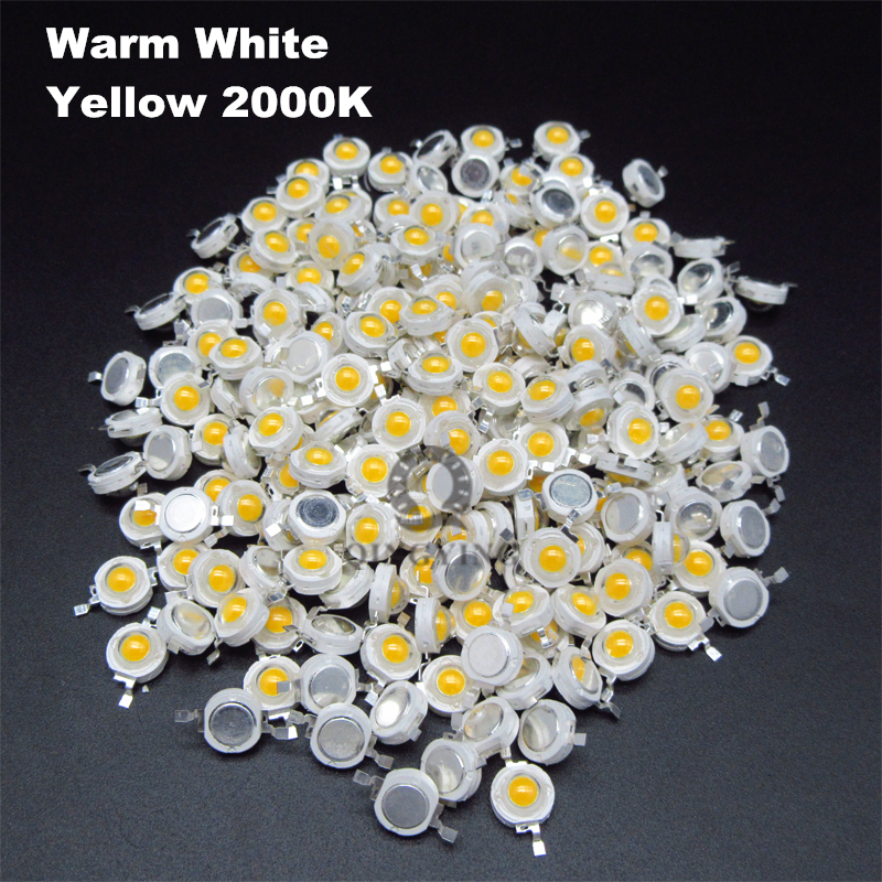 500 Uds. Bombilla LED de alta potencia 1W 3W Chips SMD blanco cálido fresco rojo azul amarillo verde foco LED Epistar COB Chip de diodo