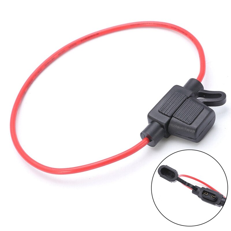 1pcs Waterproof Auto Inline Mini In-Line Fuse Holder Small Waterproof Harness Seat With Line Fuse Box 30CM