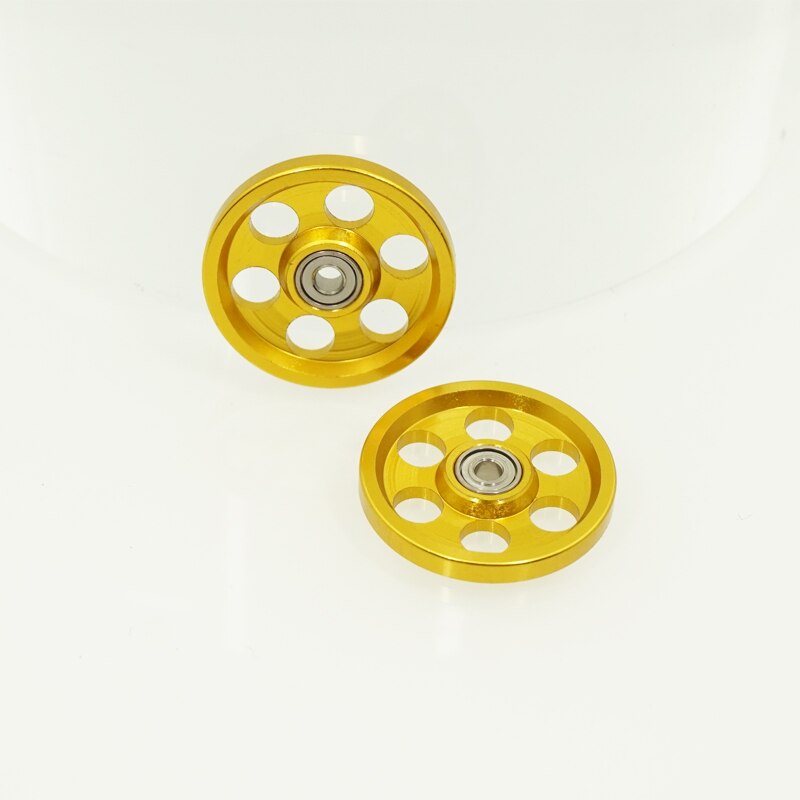 MINI 4WD self-made tamiya parts aluminium alloy 19mm 6 holes rollers 10color 1 set price: Gold