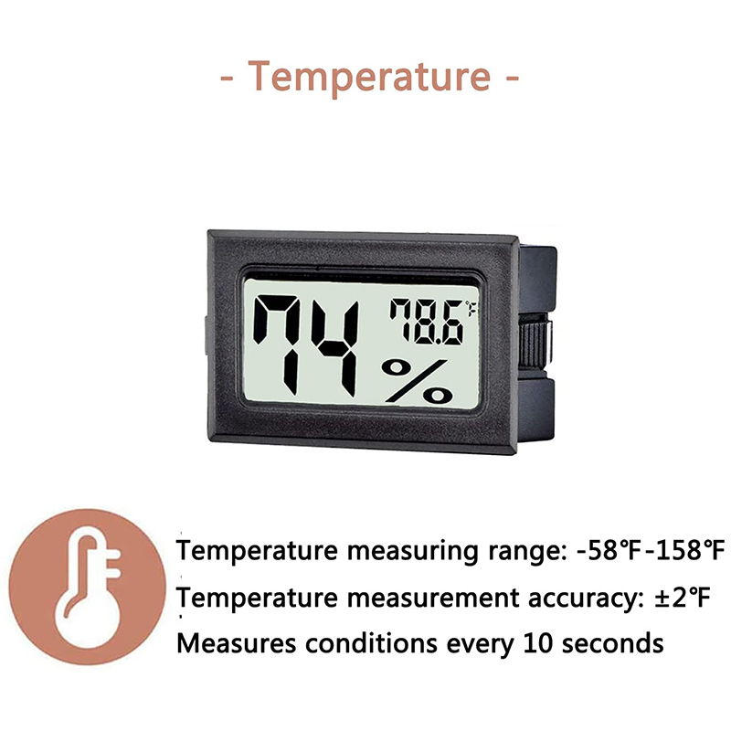 6 Pack Mini Digital Thermometer Hygrometer Indoor Temperature And Humidity Gauge Meter Monitor Fahrenheit For Humidor