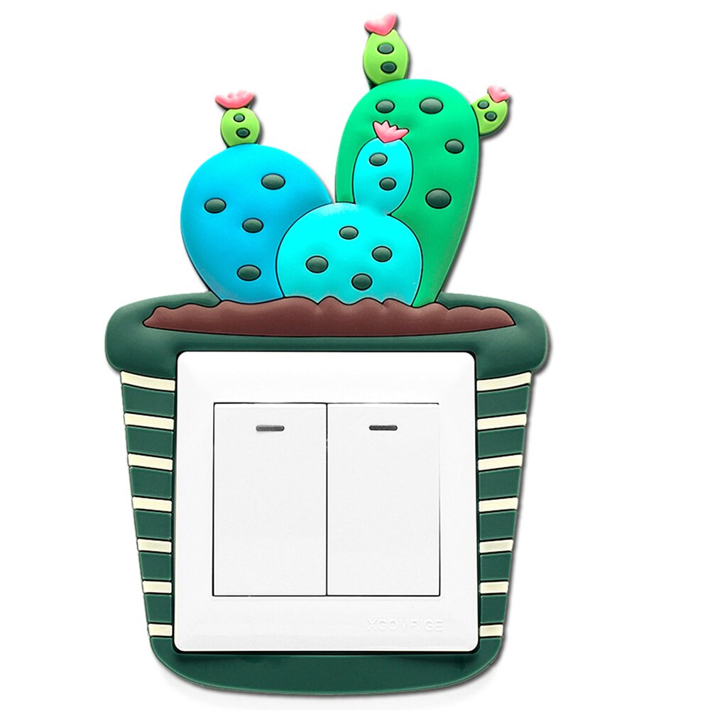 Cartoon 3D Luminous on-off Night Light Switch Outlet Wall Stickers for Kids Home Bedroom Living Room Decor House Decorations: 04