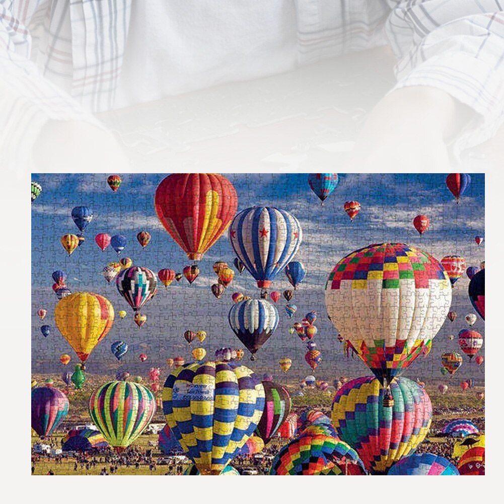 1000 Stuks Puzzels Voor Volwassenen Kids Verdikte Papier Air Ballon Puzzel Educatief Speelgoed Diy Puzzels Voor Kinderen Volwassenen