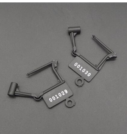 100Pcs Plastic Hangslot Seal Anti-Diefstal Beveiliging Seal Wegwerp Lock Voor Bagage Tas Airbags: black