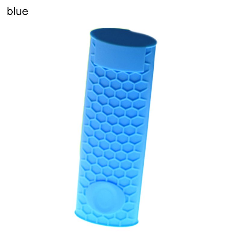 Piezas de utensilios de cocina, mango de sartén deslizante de silicona, accesorios de cocina duraderos, 1 unidad, soporte de mango, funda para asa de cazo: Azul