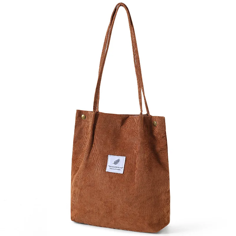 Bolso de hombro de pana Canva, bolso de mano artístico versátil transfronterizo, , portador de campus de estilo coreano: Azul