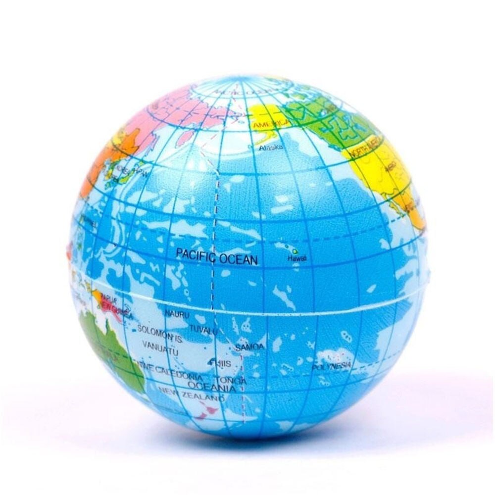 1Pc Funny Soft Earth World Map Globe Foam Stress Relief Bouncy Ball Geography Map Teaching Hand Squeeze Ball