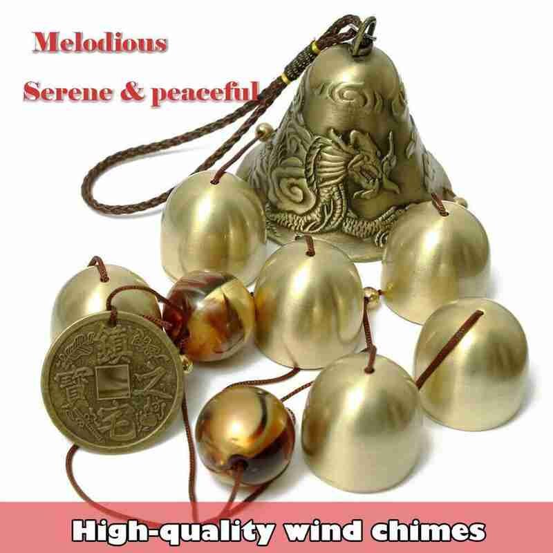 Antique Wind Chime Copper Garden Outdoors Corridor Decor Metal Bell Chinese Wind Outdoor Wind Chimes