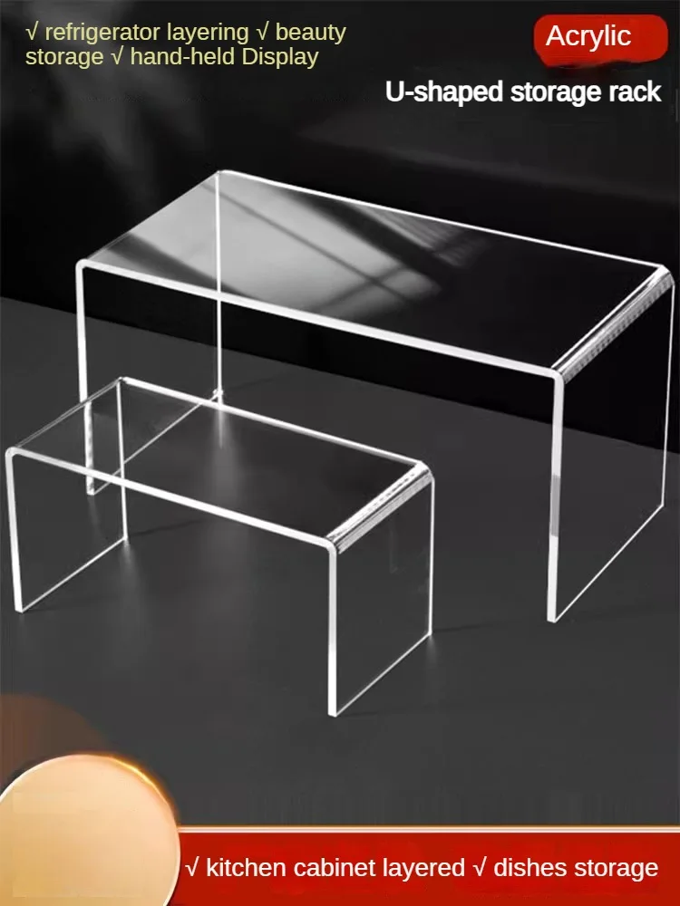 Klare Acryl-Regal, Schreibtisch-Vitrine, Schallwand, Kleiderschrank, Kühlschrank, geschichtete Trennwand, Kosmetik, Spielzeug, Parfüm, Lagerregal