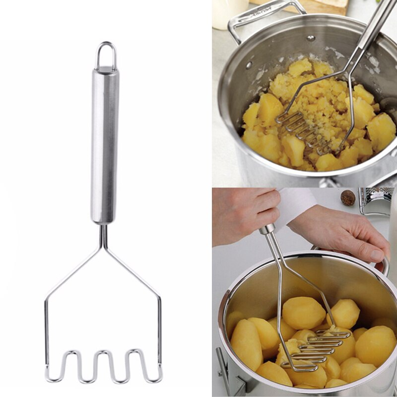 Potatispress i rostfritt stål vågform köksprylar potatis kross vågigt tryck ricer köksredskap