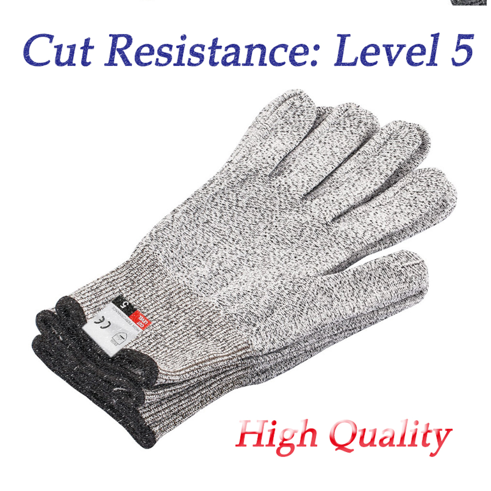 1 pair High-strength Grade Level 5 Cut Resistant Gloves S/M/L/XL Anti Cut Gloves Kitchen Cut Resistant Gloves Kitchen Supplies