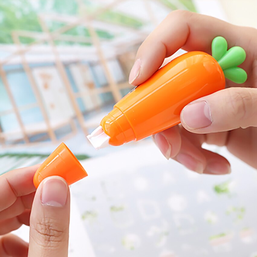 6m*5mm Super Cute Carrot Vegetable Correction Tape Kawaii School Office Supplies Student Stationery Kid Correcting