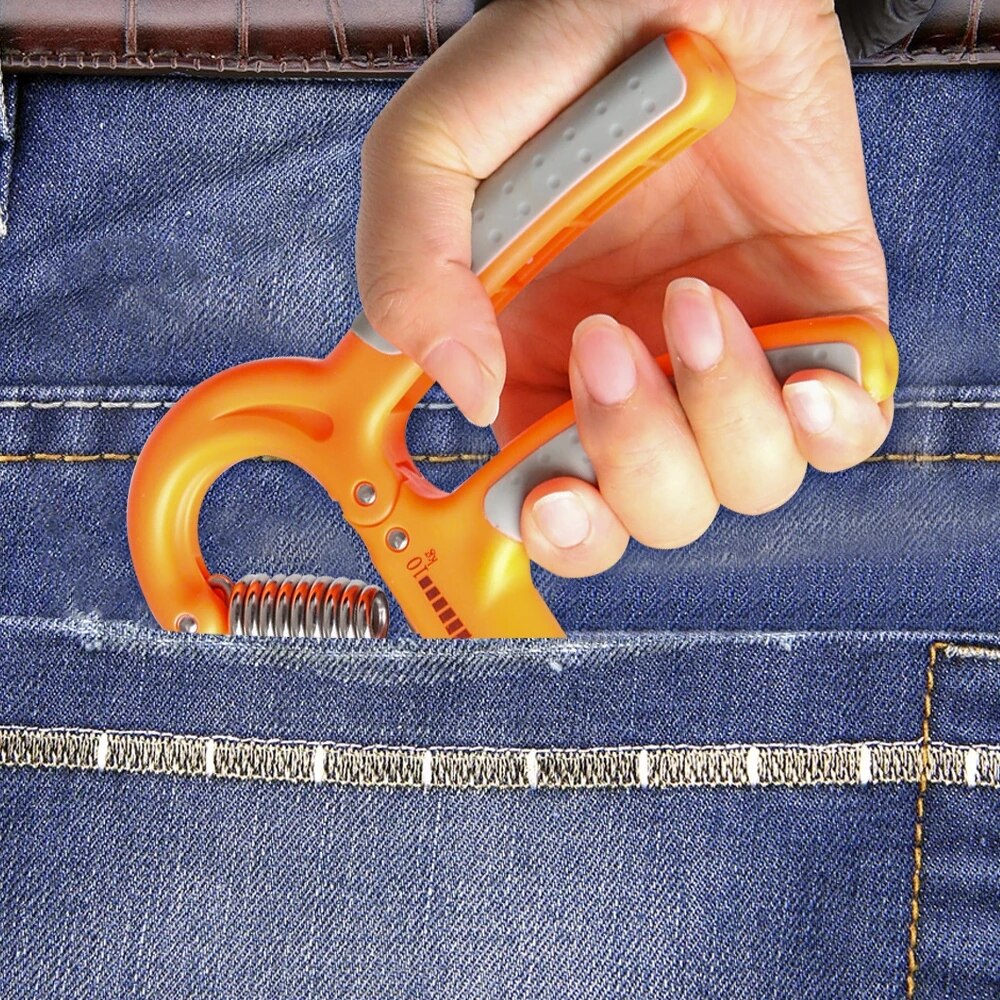 Empuñadura de Mano Ajustable en Forma de R, Expansor Deportivo, para Ejercicio, Contador de Fuerza, Pinza de Dedo