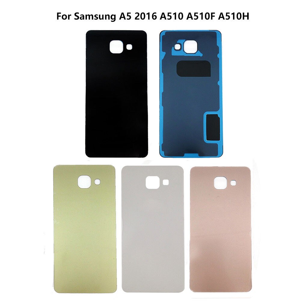 Voltar bateria traseira vidro capa para samsung galaxy (a3 a5 a7 2016) a310 a510 a710 bateria caso habitação adesivo adesivo