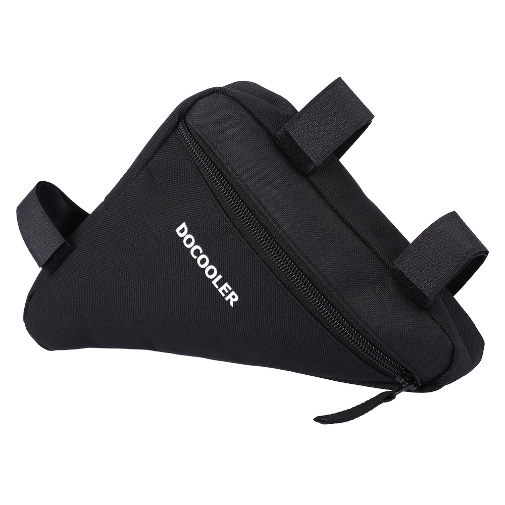 Docooler Driehoek Fietstas Waterdichte Fiets Voor Zadelbuis Frame Tas Houder Outdoor Sport Driehoek Fietstas: Black