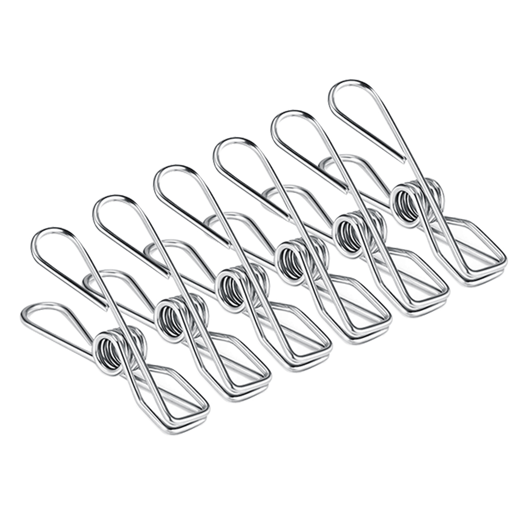 Pinzas para la ropa, Clips de acero inoxidable, clavijas para ropa, lavado del hogar, colgar, lavandería, herramienta de almacenamiento para el hogar de Metal, 10/20/40 Uds.