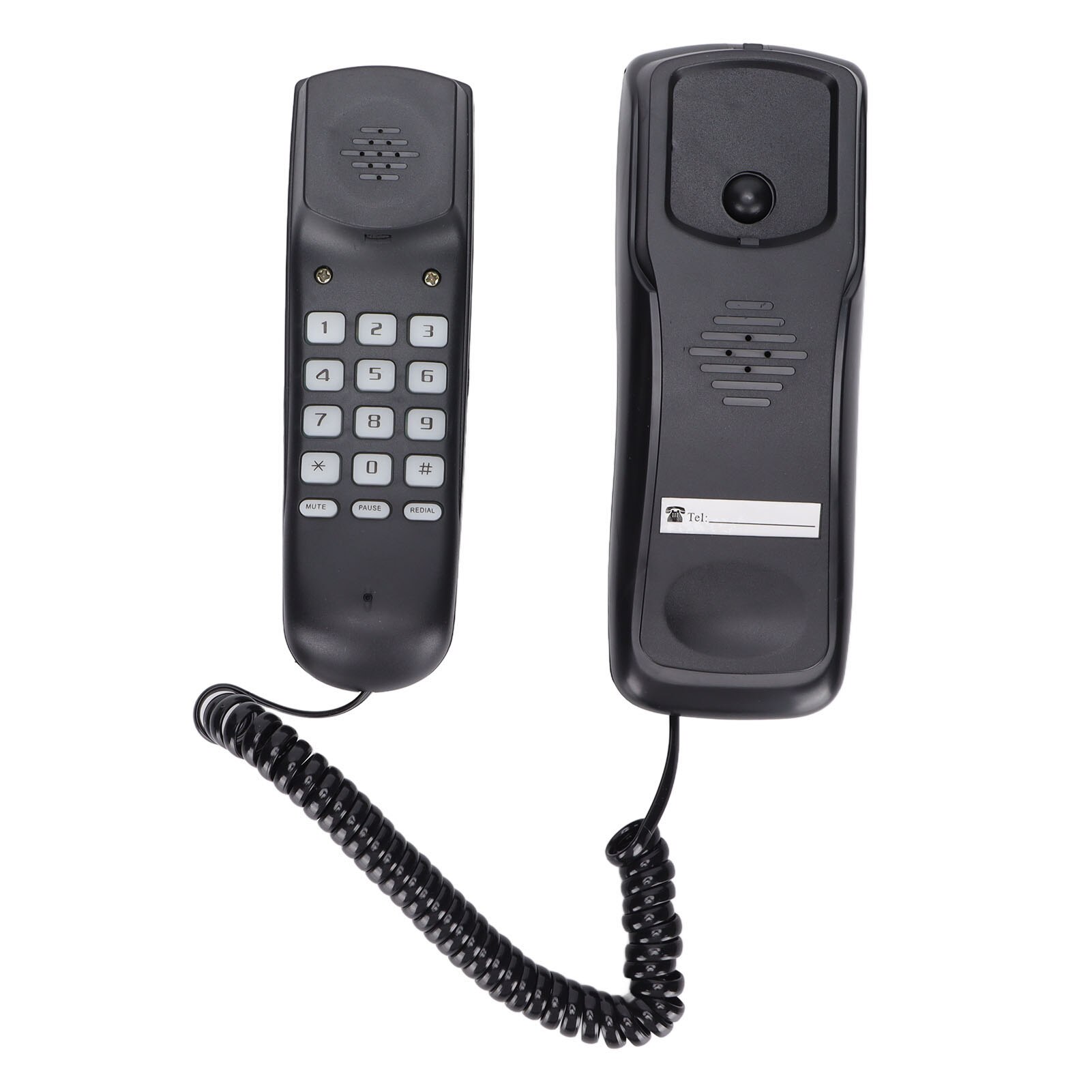 Mini Phone Office Telephone Wall Mounted Telephone Corded Fixed Phone with Re-dial Pause Function for Home Office Hotel Bathroom