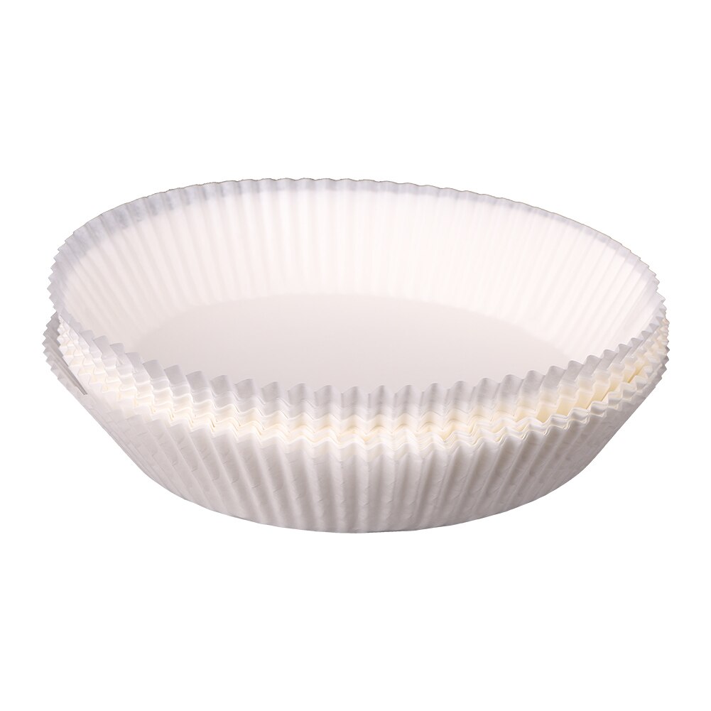 Tapis de revêtement en papier jetable pour friteuse à Air, 100 pièces, rond, pâte de bois, pour cuisson à la vapeur, huile de cuisson: A