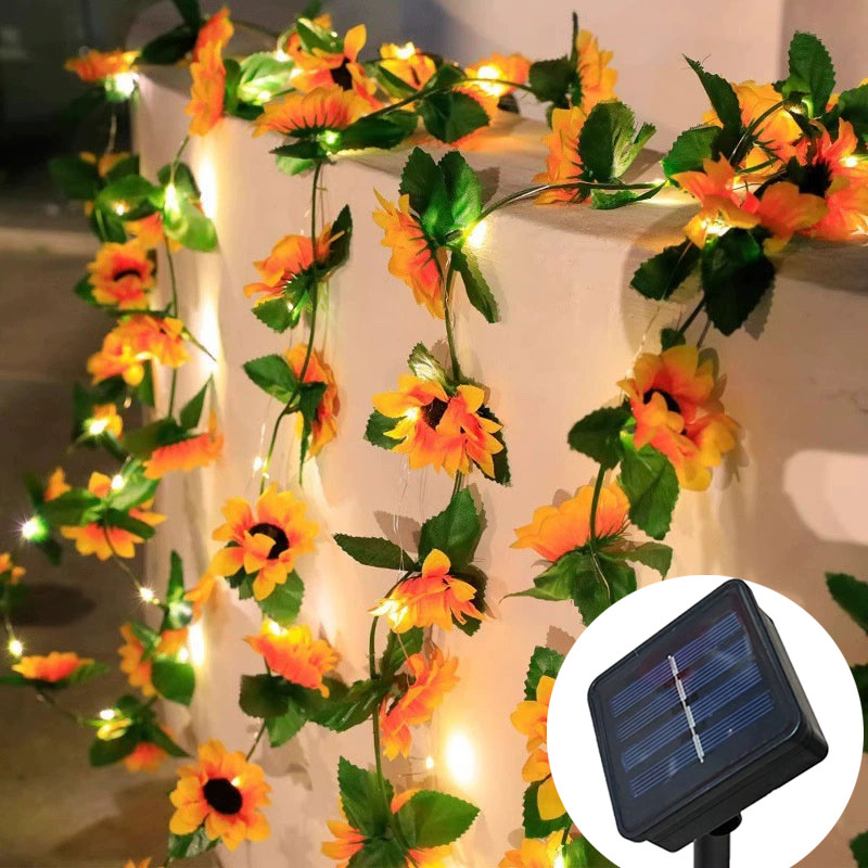 50/100 LEDs Green Leaf Fairy Lights String Künstliche Efeu Girlande Lichterkette für Weihnachtssträuße Hochzeit Schlafzimmer Dekoration