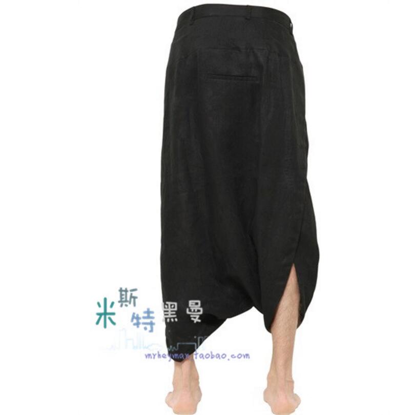 hommes vêtements GD cheveux styliste été fluide large jambe pantalon asymétrique culottes grande taille chanteur costumes 27-44