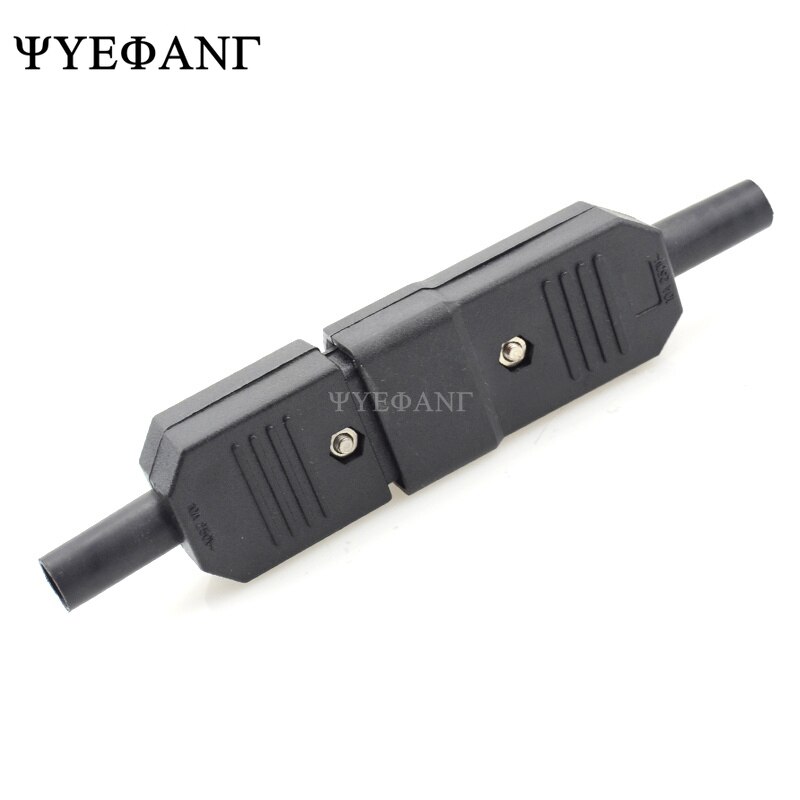 IEC Gerade Kabel Stecker Stecker C13 C14 10A 250V Schwarz weibliche und männliche Stecker Kabelmontage Energie Stecker 3 Stift AC Buchse