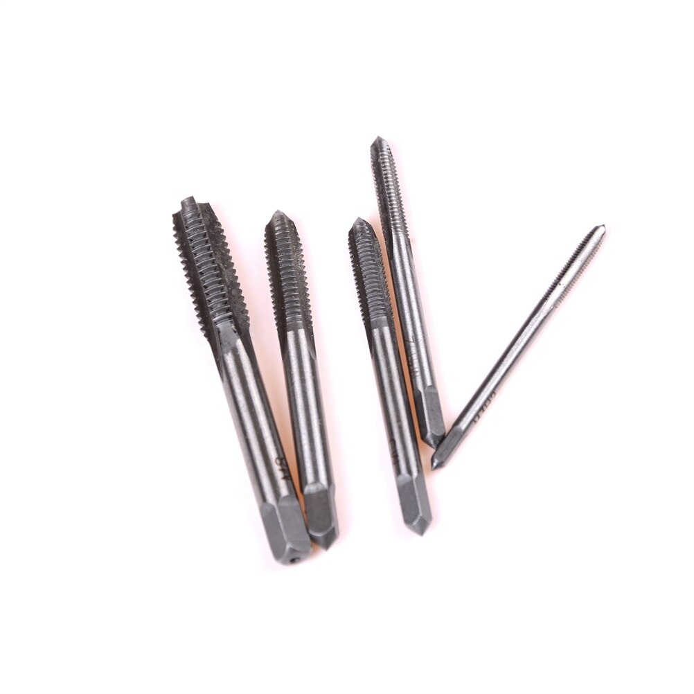 5pcs/Set Good M3/M4/M5/M6/M8 Tap Set Fit Handle DIY Tool Machine Hand Screw Thread Taps Reamer