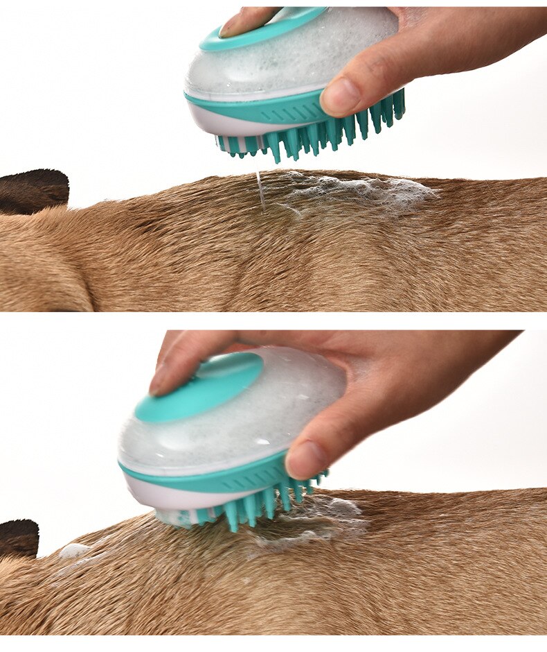 Cepillo de baño para perros y gatos, peine de silicona para SPA, champú, masaje, ducha, depilación, herramienta de aseo de limpieza,