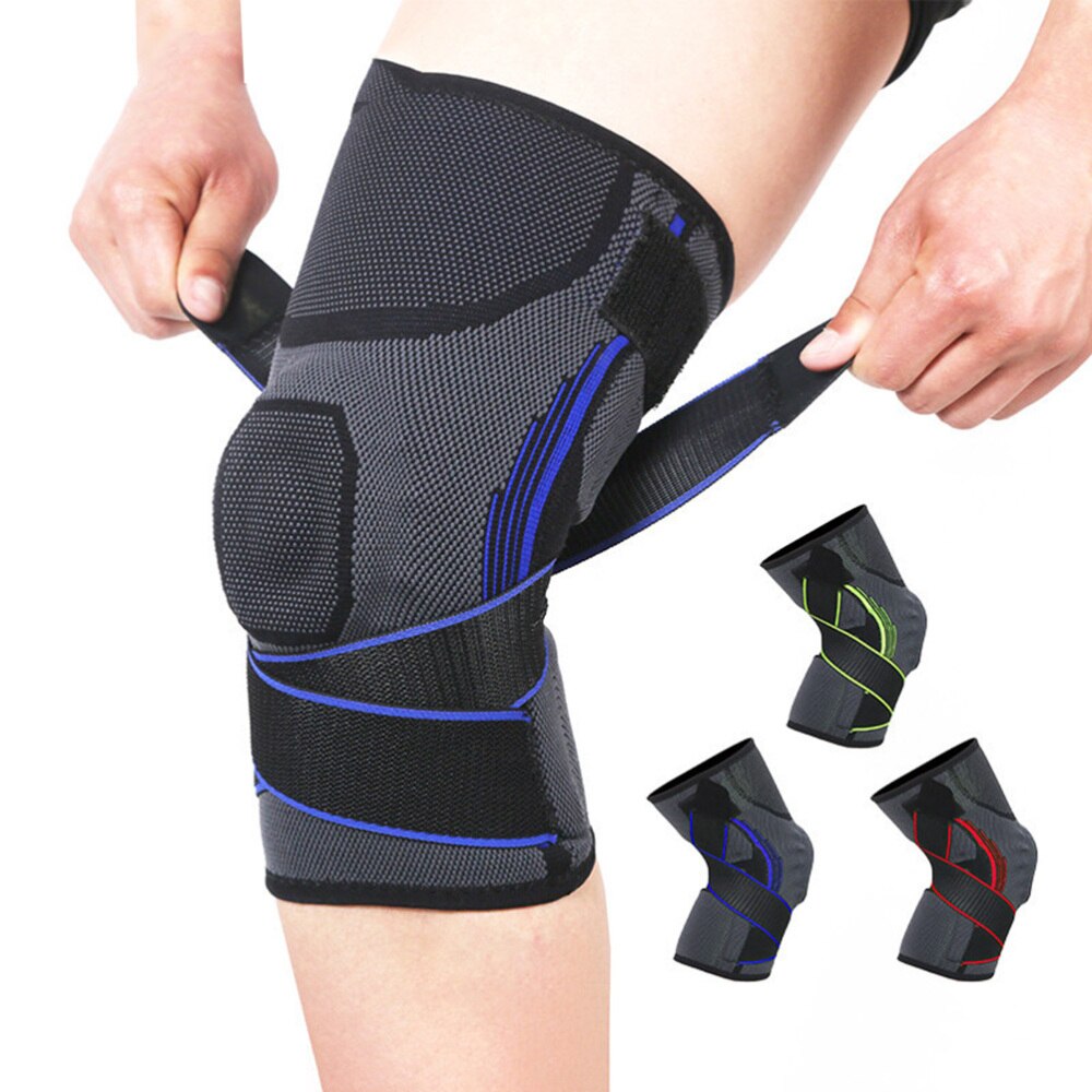 Sport Schutz Getriebe Unterstützung Silikon Frühling Druck Knie Pads Atmungsaktive Basketball Klettern Knie Schutz Ärmel-Größe S B