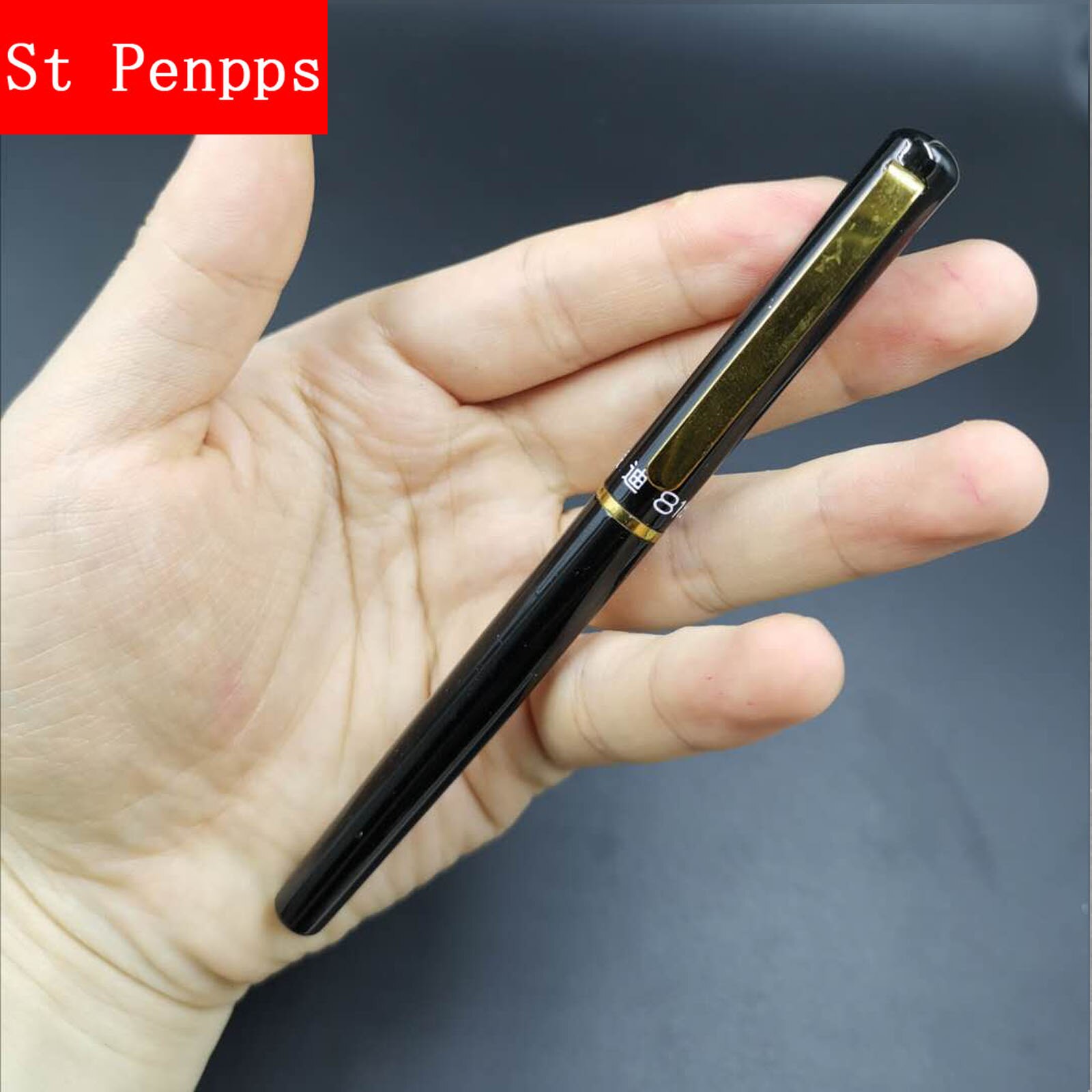 PD Black Fountain Pen Metal Ink Pen Fine Nib Aerometric Filler Business Stationery Office school supplies Writing