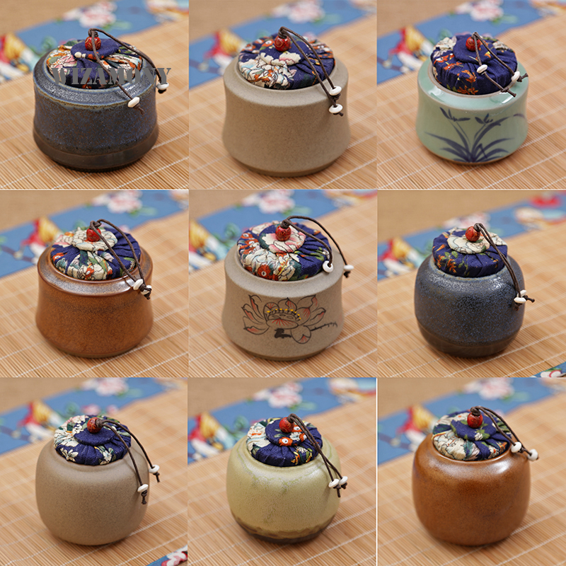 WIZAMONY Top Grade Wooden Plug Chinese Ceramics Eco-Friendly Tea Caddy Canister Porcelain Jar box Chinese style