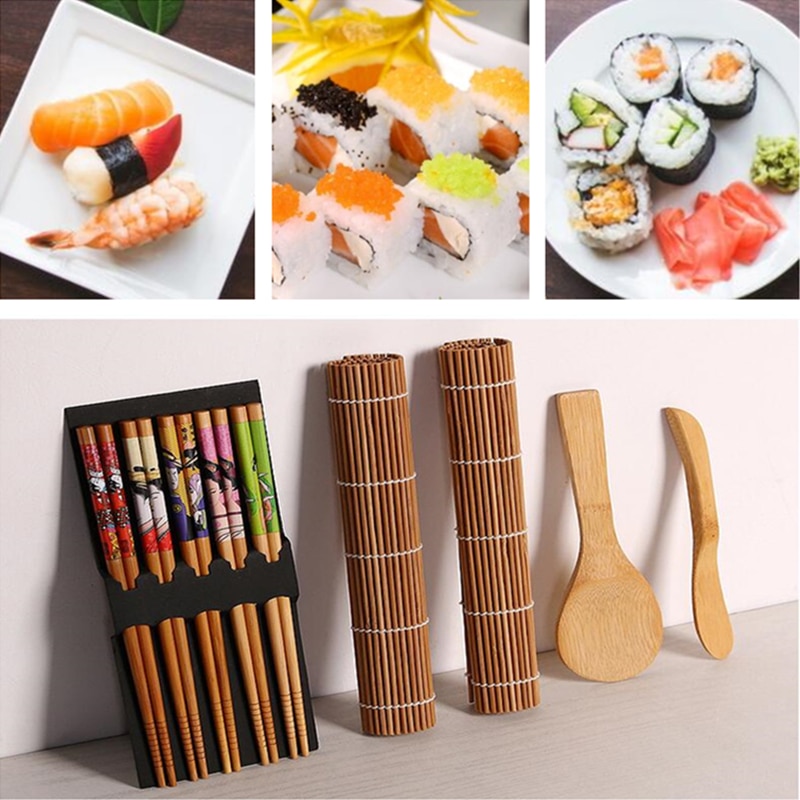 9 Stks/set Japanse Diy Sushi Maker Set Rijst Keuken Sushi Maken Kit Sushi Mold Set Voor Sushi Roll Koken Gereedschap