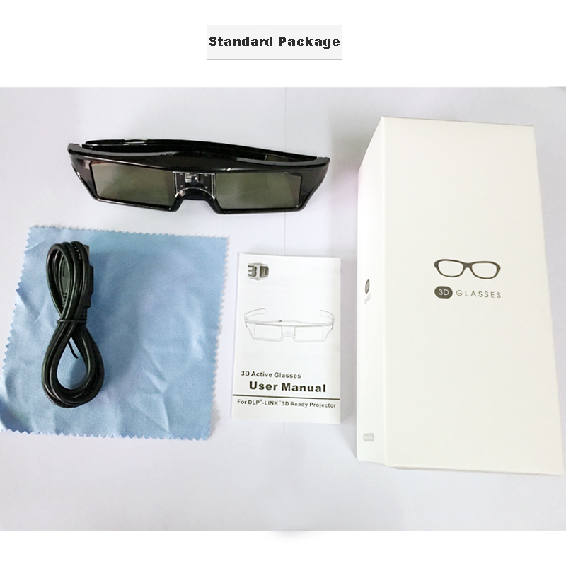 5 stk aktiv lukker 144hz 3d briller til acer / benq / optoma / view sonic / dell dlp-link projektor