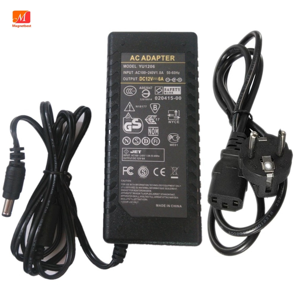 12V 6A AC Adapter Power supply for SKYRC Balance Charger 50W B6 V2 Imax B6 / mini