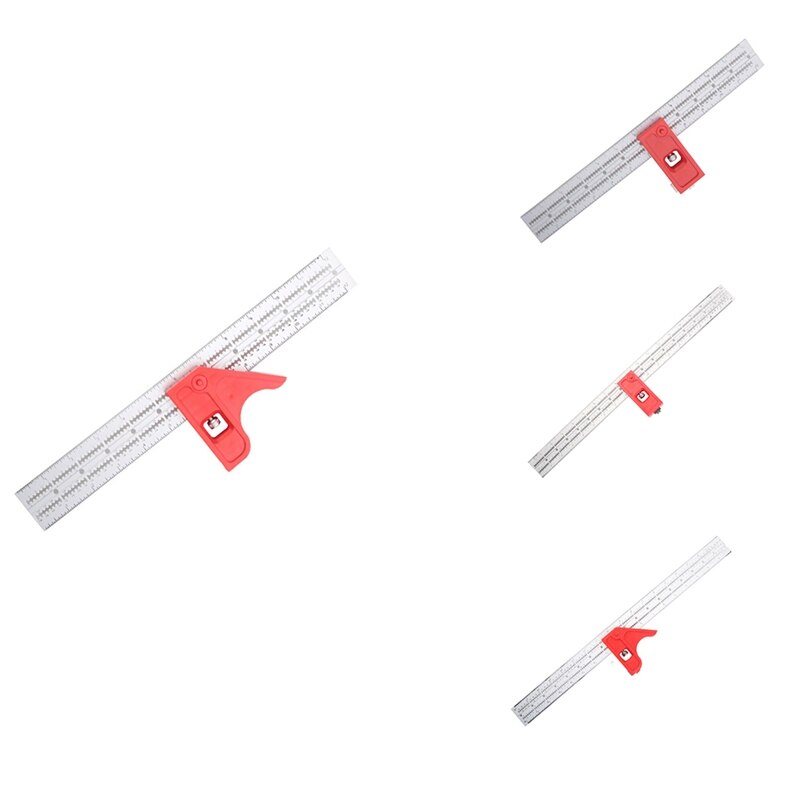 Woodworkers Edge Rule Auto-Line Drill Guide High-Precision Angle Gauge Metal Carpentry Tool Measuring