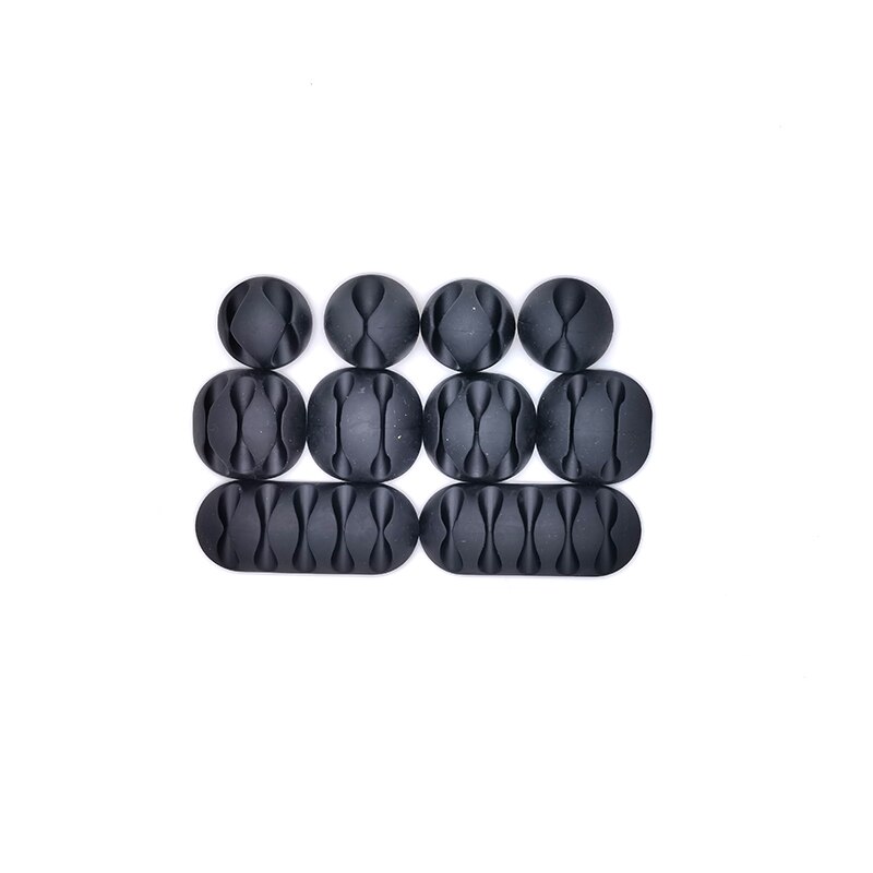10Pcs/set Portable Double Five holes Wire Cord Cable winder Ties USB Charger Holder cable Organizer