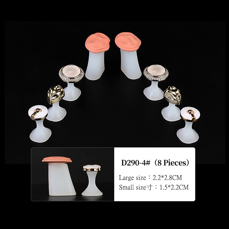 8Pcs Nail Art Toe Separator Flower Heart Pearl Diamond Silicone Foot Toes Separators Silica Gel Finger Toe Spreader: MULTI