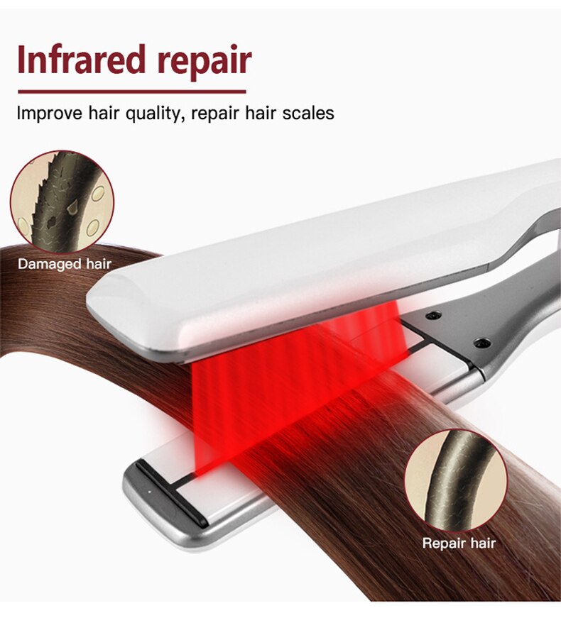 Hair Straighteners Ceramic Infrared Ultrasonic with Not Hurt Hair LCD Hair Straightener Plywood Adjustable Temperature