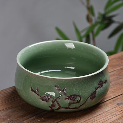 Vintage te vaske skål keramisk akvarium kinesisk kung fu te sæt tilbehør havearbejde urtepotte potteplante bonsai dekoration: -en