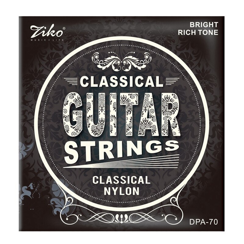 Ziko Dpa-70 Classical Guitar Strings Nylon Core Silver Plated Copper Wound High Tension: Default Title