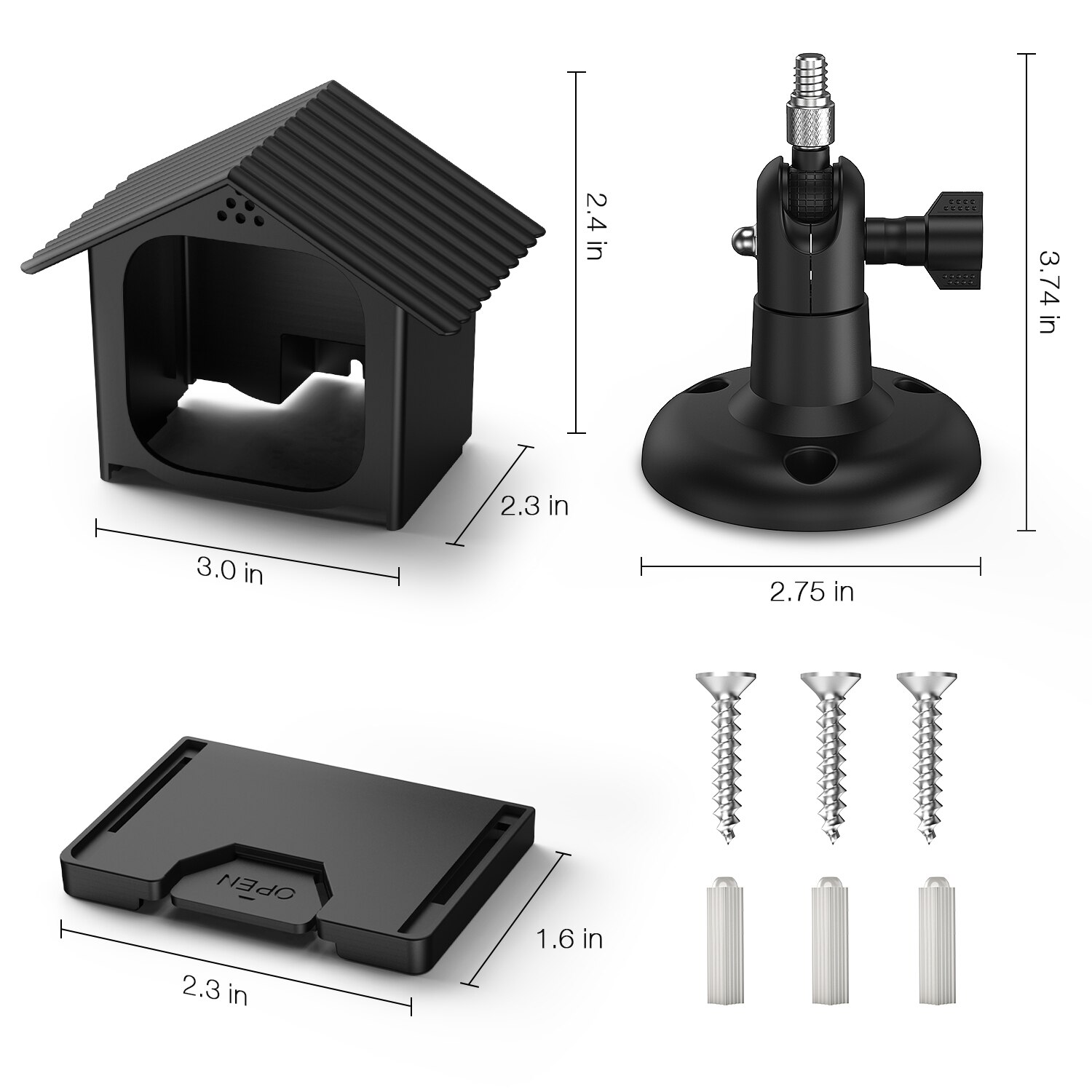 Silicone Protective Covers &amp; Bracket Wall Mount for Blink Mini Anti-Scratch Camera Protective Cover Camera Protection Camera