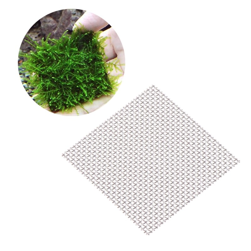 1Stck Aquarium Draht Gittergewebe Pad Wasser- Moos Pflanzen Edelstahl Fisch Panzer Dekoration