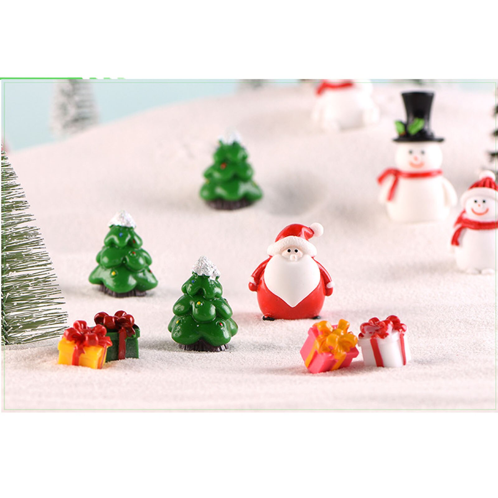 Kerst Weinig Sneeuwman Speelgoed Mini Mensen Kerstman Snowman Xmas Boom Figuur Pop Speelgoed Microscopische Decoratie